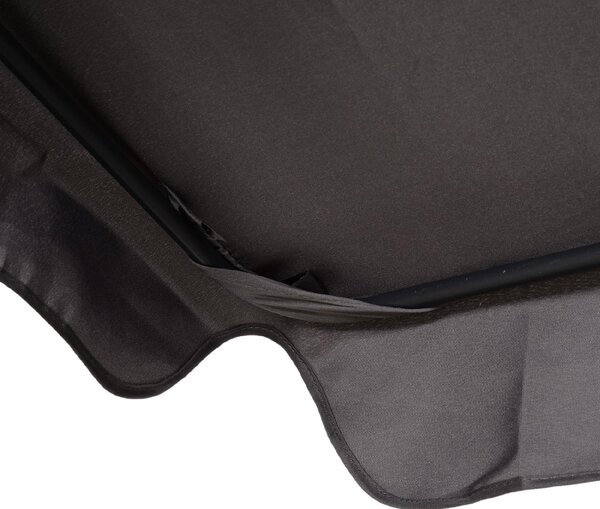 VivaGarden Dondolo da Giardino 2 Posti con Tettuccio Parasole in Acciaio/Poliestere Dimensioni 140x110x151 cm colore Marrone e Grigio