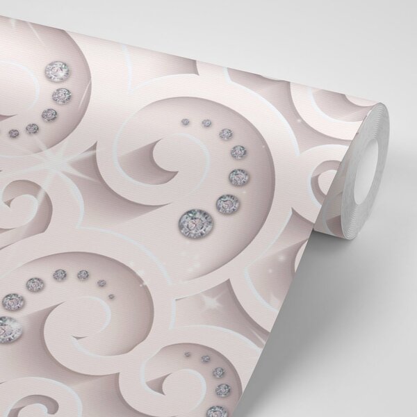 Carta da parati – Brillantezza Astratta con Tono Rosa