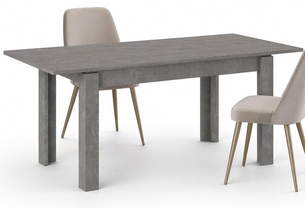 Tavolo da Pranzo Allungabile 120-170x80 cm Rettangolare in Legno Grigio