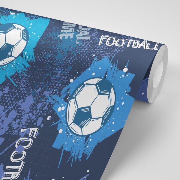 Carta da parati – Pallone da Calcio in Blu
