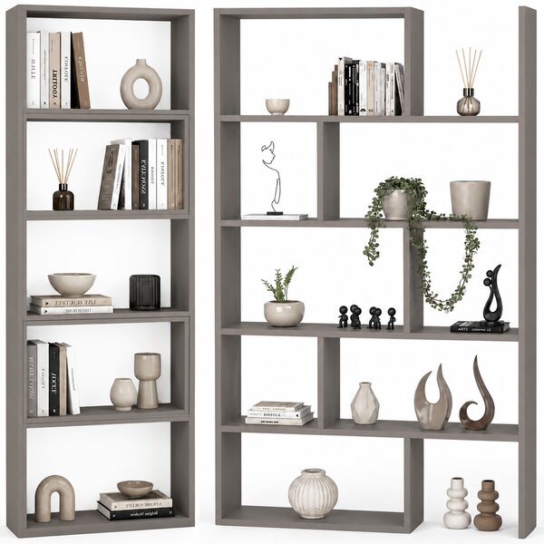 Libreria Modulare Apribile 72x22x200 cm Scaffale Libri Componibile in Legno