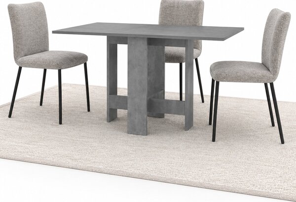 Tavolo Salvaspazio Consolle Allungabile 30-130x76 cm Artemio in Legno Grigio Retro
