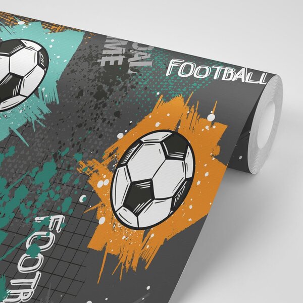 Carta da parati – Pallone da Calcio in Stile Moderno