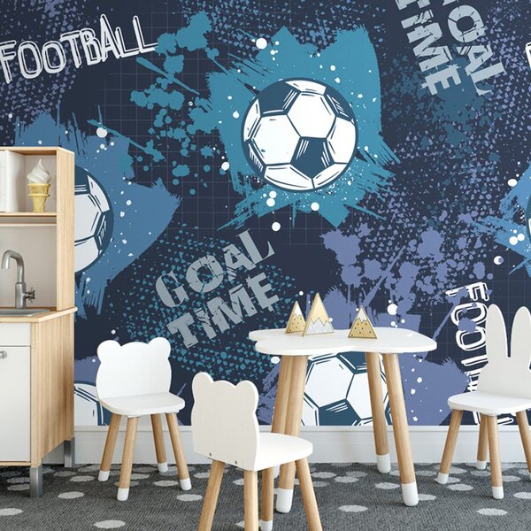 Carta da parati – Pallone da Calcio in Blu