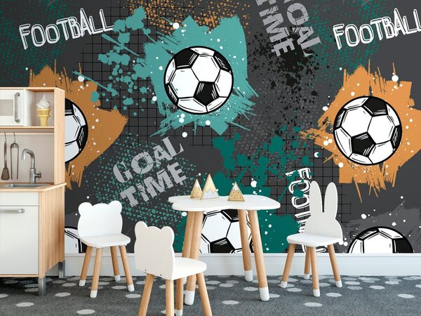 Carta da parati – Pallone da Calcio in Stile Moderno