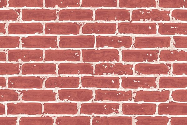 Carta da parati – Mattone Rosso Dipinto