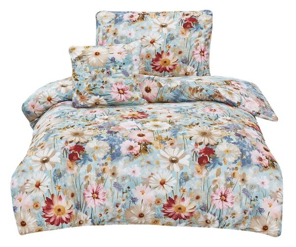 Set copripiumino e federa in microsatinato per letto singolo 3 pezzi 140x200 cm Rachel – My House