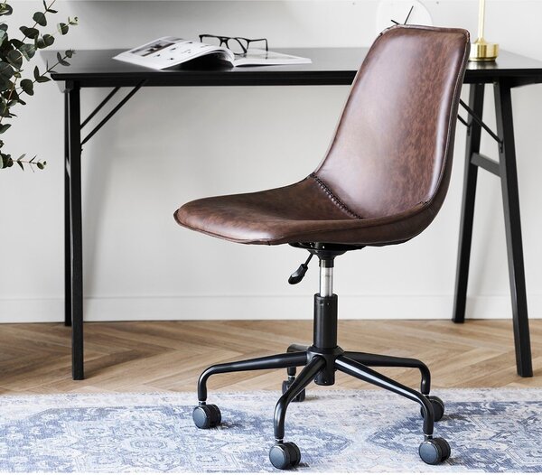 Sedia da ufficio marrone scuro Monaco – House Nordic