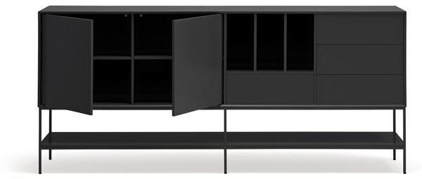 Cassettiera nera 220x98x45 cm Platt – Teulat