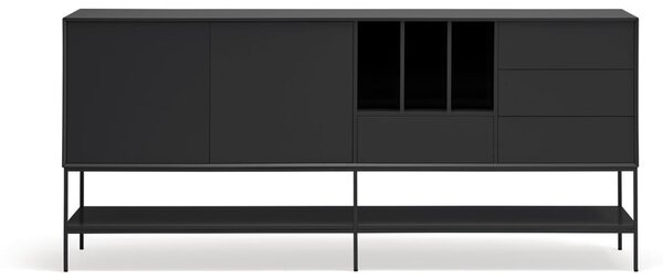 Cassettiera nera 220x98x45 cm Platt – Teulat