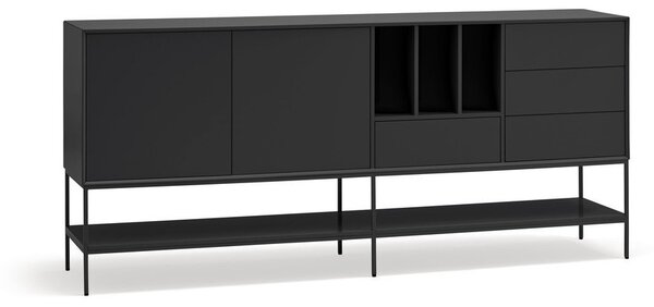 Cassettiera nera 220x98x45 cm Platt – Teulat
