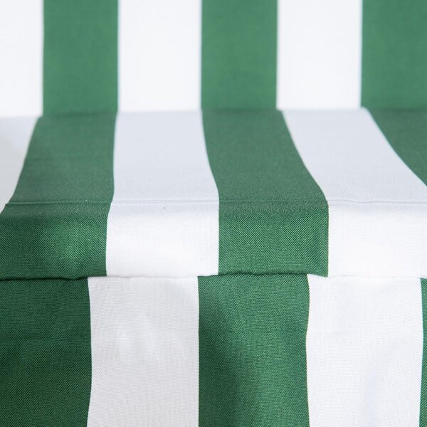 VivaGarden Dondolo da Giardino 3 Posti con Tettuccio Parasole in Acciaio/Poliestere Dimensioni 172x110x153 cm colore Bianco/Verde