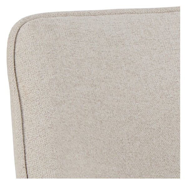 Sedia da pranzo beige in imbottito con braccioli Graham – Actona
