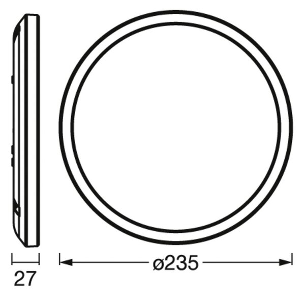 OSRAM SMART+ Plafoniera smart WiFi ORBIS ULTRA SLIM, Bianco / Opale, Soggiorno / Sala da pranzo, Plastica, Moderno