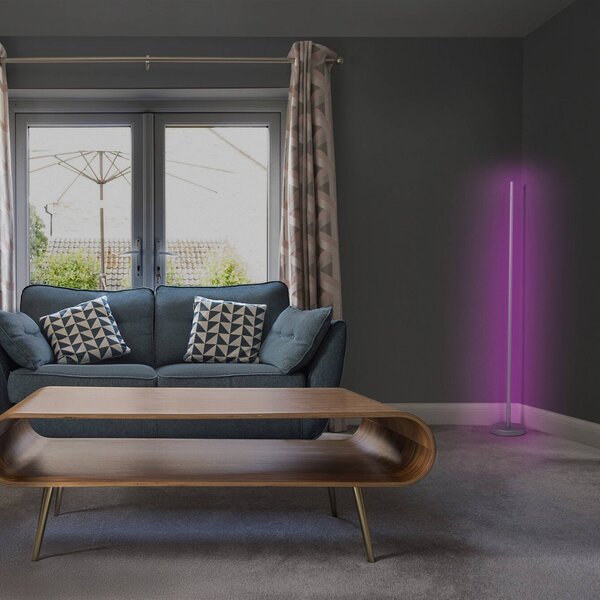 OSRAM SMART+ piantana WiFi CORNER MAGIC argento 140 cm RGB, Cromo / Argento, Soggiorno / Sala da pranzo, Alluminio, Moderno