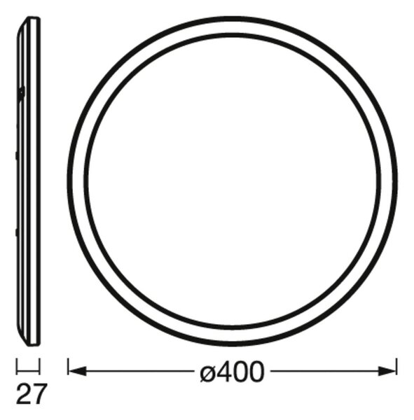 OSRAM SMART+ Plafoniera smart WiFi ORBIS ULTRA SLIM, Bianco / Opale, Soggiorno / Sala da pranzo, Plastica, Moderno