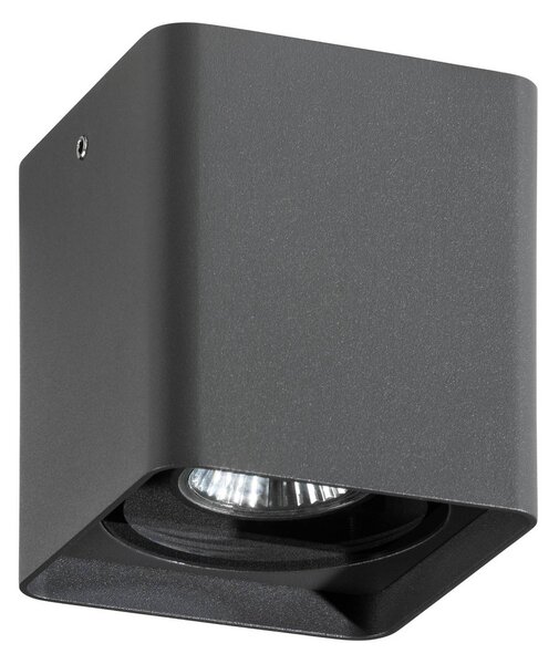 LCD Plafoniera da esterno 5055, grafite, 10 cm, metallo, IP54, GU10 dimmerabile, Nero, Alluminio, Moderno