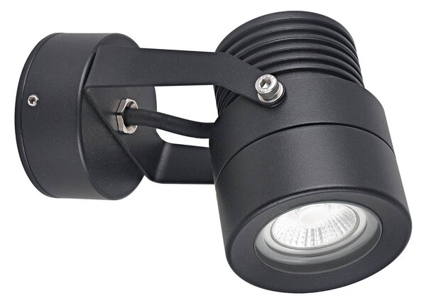 LCD Applique da esterni 5119, dimmerabile, Nero, Alluminio, Moderno, Applique da esterni