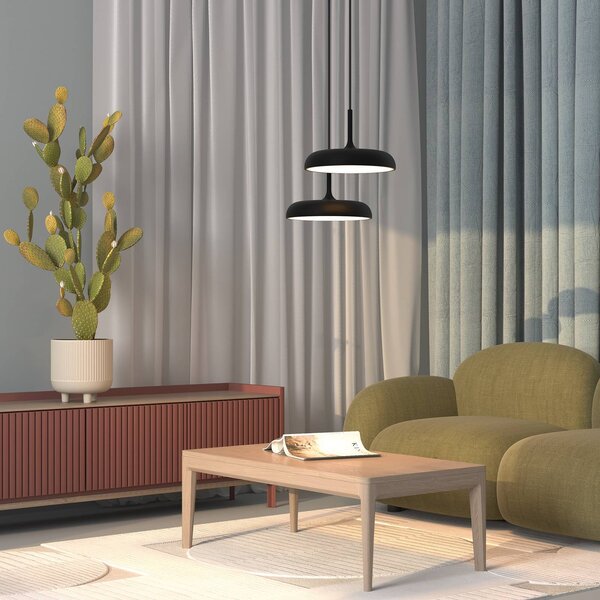 Maytoni Lampada LED a sospensione Gerhard, Ø 40 cm, nero, metallo Gerhard, Nero, Soggiorno / Sala da pranzo, Metallo, Moderno