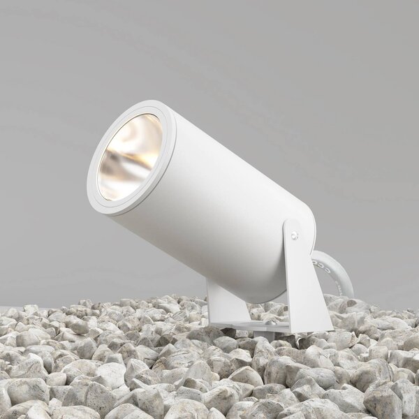Maytoni Faretto a LED con picchetto Bern, bianco, alluminio, IP65 Bern, Bianco / Opale, Alluminio