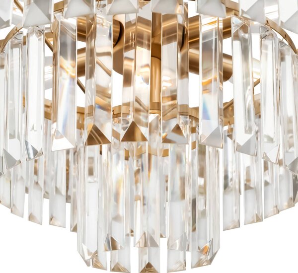 Maytoni Lampada a sospensione in cristallo Revero, dimmerabile, Ottone / Oro, Soggiorno / Sala da pranzo, Metallo, Lampada a sospensione