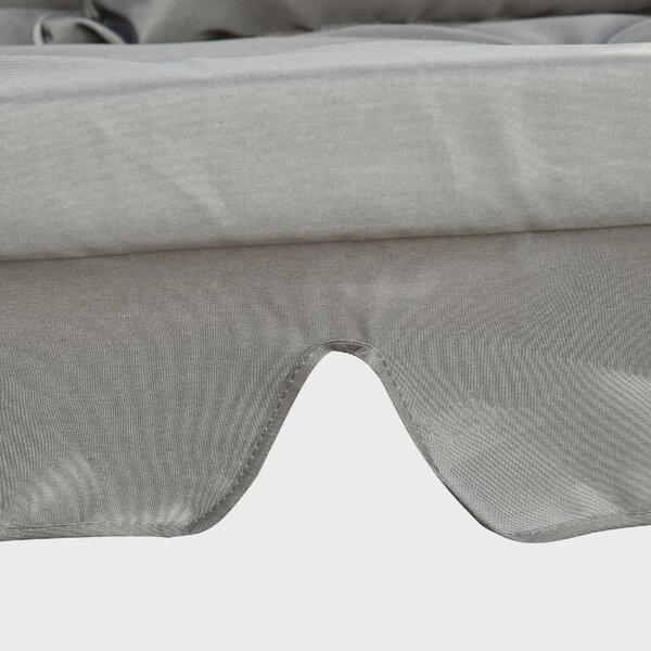 VivaGarden Dondolo da Giardino 3 Posti Reclinabile a Letto con Copertura e Zanzariere in Acciaio/Poliestere Dimensioni 256x172x248 cm colore Grigio