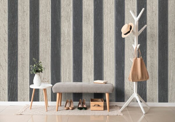 Carta da parati – Imitazione legno con tocco vintage