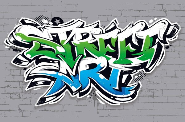 Carta da parati – Scritta Street Art moderna