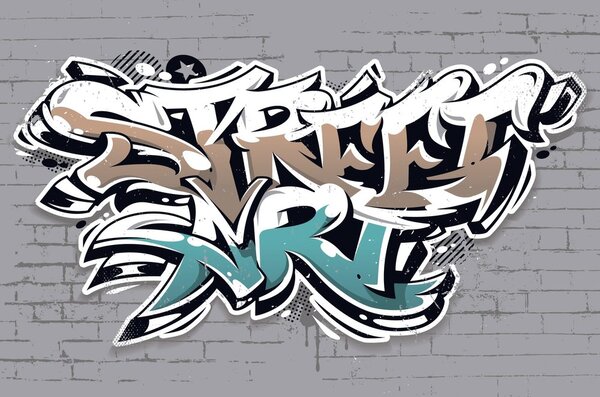 Carta da parati – Con scritta Street Art