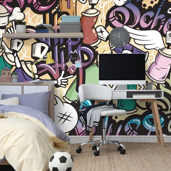 Carta da parati – Con arte grafica street art
