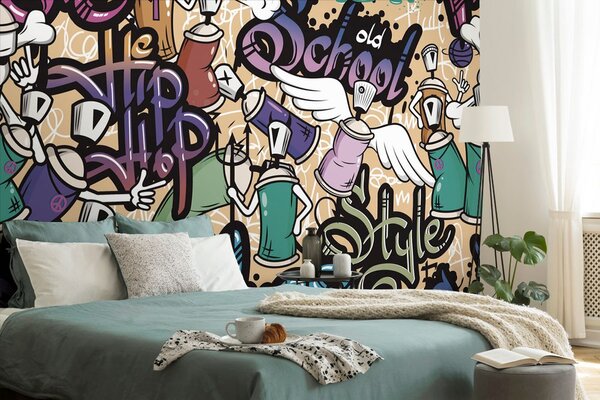 Carta da parati – Con arte grafica street art