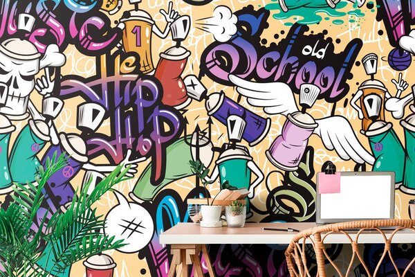 Carta da parati – Con arte grafica street art