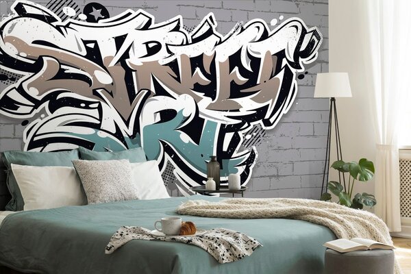 Carta da parati – Con scritta Street Art