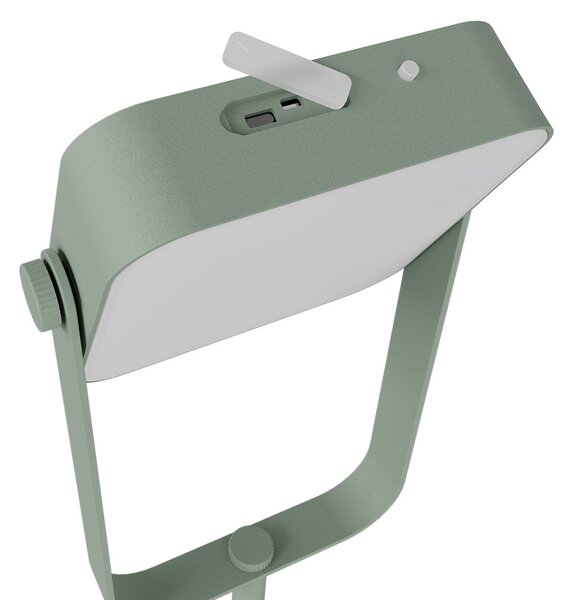 Piantana Solare in alluminio 120cm Ricaricabile USB-C - Verde Pastello Colore Bianco Naturale 4.000K