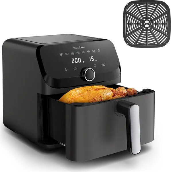 Moulinex Easy Fry Mega Friggitrice ad Aria Capacit 7.5 Litri Potenza 2020 Watt con Timer Digitale colore Nero - EZ855HF0