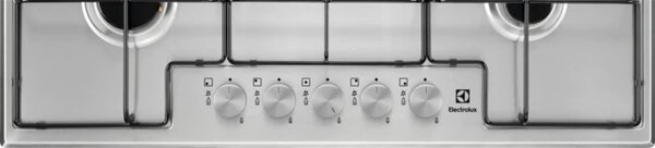 Electrolux EGS7534X Serie 300 Slim Line Piano Cottura 5 Fuochi a Gas 75 cm (1 Bruciatore Wok) colore Inox