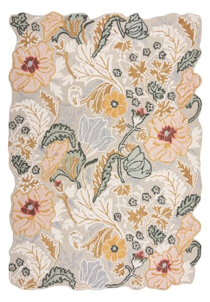 Tappeto in lana rosa chiaro tessuto a mano 120x170 cm Daphne Shaped Floral - Flair Rugs