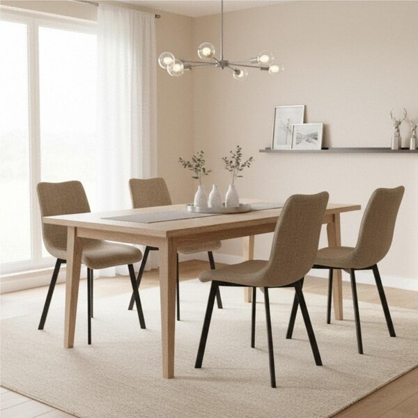 Sedia In Tessuto Easy Clean telaio metallo Modello IRIS Dimensioni 45x56x h 86 cm - Peso 5,5 colore Beige