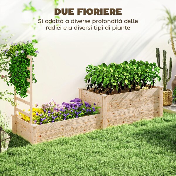 Fioriera a letto rialzato per piante da giardino in acciaio zincato 160x 90 x 60 cm per piante rampicanti, fiori, erbe, verdure, frutta | Leroy Merlin