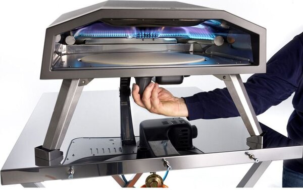 Ompagrill Forno a Gas per Pizza Potenza 4000 Watt con Piatto Girevole in Acciaio Inox - 310