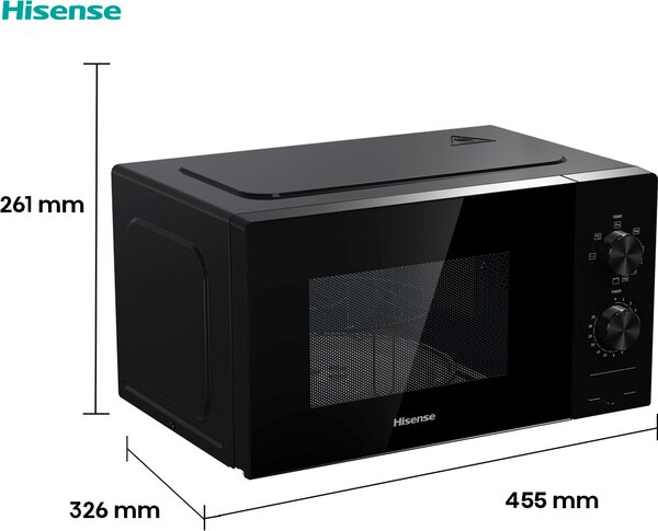 Hisense Forno a Microonde Combinato Capacit 20 Litri Potenza 700W con Grill 1000W colore Nero - H20MOBP1G