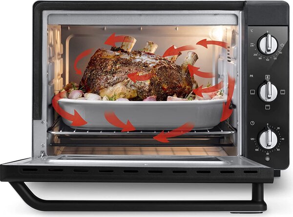 De Longhi Forno Elettrico Fornetto con Grill, Capacit 40 Litri, Potenza 2000 Watt, 5 livelli di Cottura, Include Teglia, Griglia e Pinza, colore N
