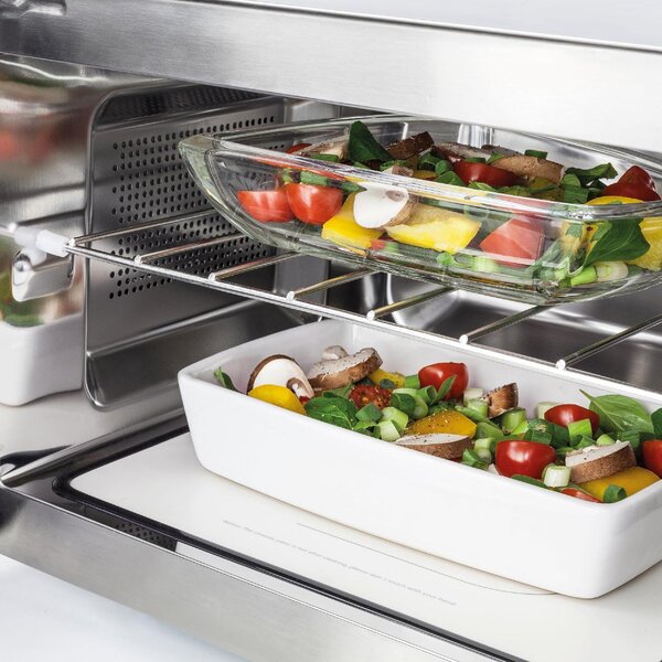CASO GERMANY Forno a Microonde con Grill Capacit 20 Litri Potenza 800 Watt colore Argento - MG 20 Cube Ceramic 3325