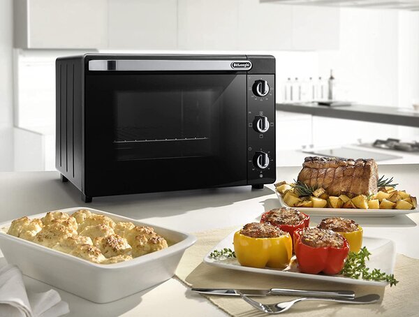 De Longhi Forno Elettrico Fornetto con Grill, Capacit 40 Litri, Potenza 2000 Watt, 5 livelli di Cottura, Include Teglia, Griglia e Pinza, colore N