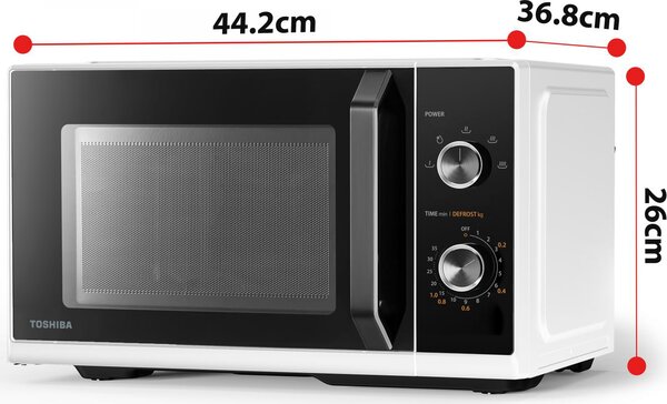 Toshiba Forno a Microonde Combinato con Grill Capacit 26 Litri Potenza 900W colore Bianco - MW3-MM20PF(WH)