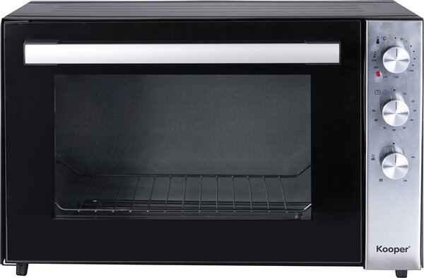 Kooper OUTLET - Forno Elettrico Fornetto Ventilato Capacit 70 Litri, Potenza 2500 Watt con Teglia, Griglia e Pinza, colore Nero e Acciaio - 9313659
