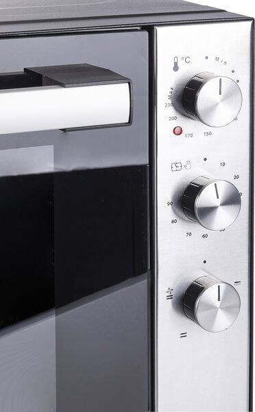 Kooper OUTLET - Forno Elettrico Fornetto Ventilato Capacit 70 Litri, Potenza 2500 Watt con Teglia, Griglia e Pinza, colore Nero e Acciaio - 9313659