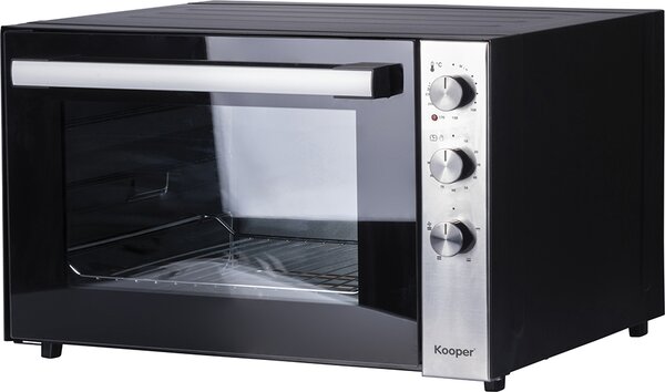 Kooper OUTLET - Forno Elettrico Fornetto Ventilato Capacit 70 Litri, Potenza 2500 Watt con Teglia, Griglia e Pinza, colore Nero e Acciaio - 9313659