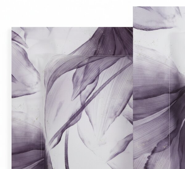Completo Lenzuola In Raso Di Cotone Abstract Flower Matrimoniale - 250X290 175X205 + 2 Federe 50X80 Mirabello Floreale Rosa Caleffi