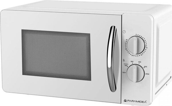 PYRAMIDEA Forno Microonde Capacit 20 Litri Potenza 700 Watt con Timer colore Bianco - FOM100W